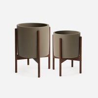 Ceramic Pebble Wood Stand