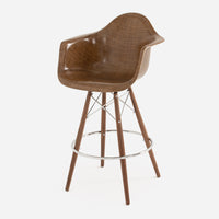 Dowel Bar Swivel - Walnut - Chrome Wire