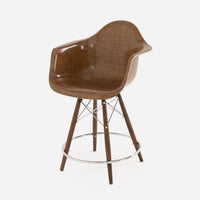 Dowel Counter Swivel - Walnut - Chrome Wire