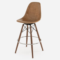 Dowel Bar Swivel - Walnut - Black Wire