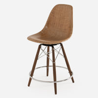 Dowel Counter Swivel - Walnut - Chrome Wire