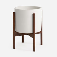 Ceramic White Wood Stand