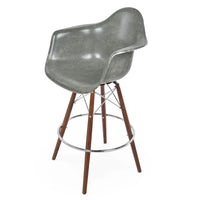 Case Study® Fiberglass Armchair Dowel Swivel Bar Stool