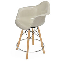 Case Study® Fiberglass Armchair Dowel Swivel Counter Stool