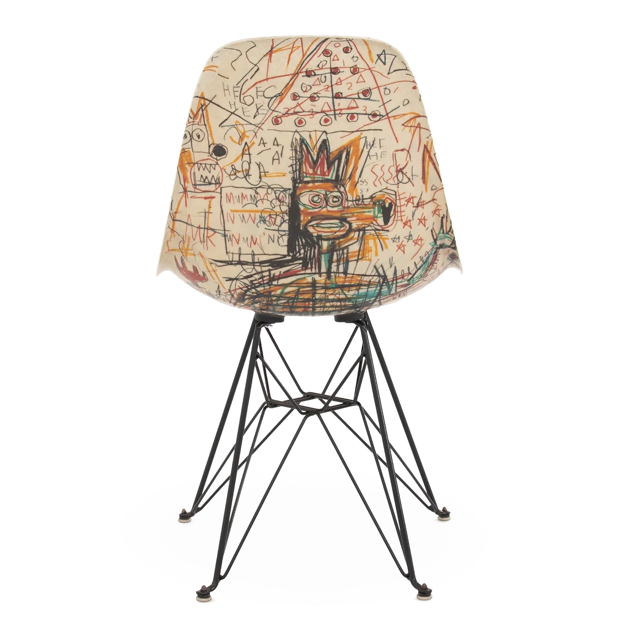 Case Study® Fiberglass Jean-Michel Basquiat Connect the Dots Eiffel Side Chair