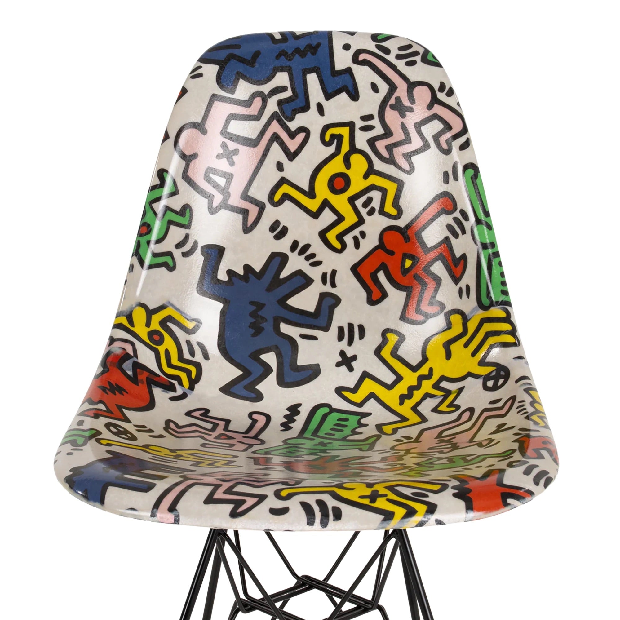 Case Study® Fiberglass Keith Haring Party Eiffel Side Chair