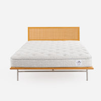 Case Study® Straight Leg Fastback Bed with Cane Headboard and Leif® Mattress Bundle