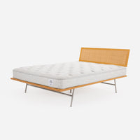 Case Study® Straight Leg Fastback Bed with Cane Headboard and Leif® Mattress Bundle