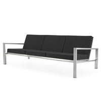 Case Study® Stainless Steel Upholstered Couch
