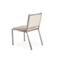 Case Study® ステンレス ダイニング チェア - アームレス - 布張り