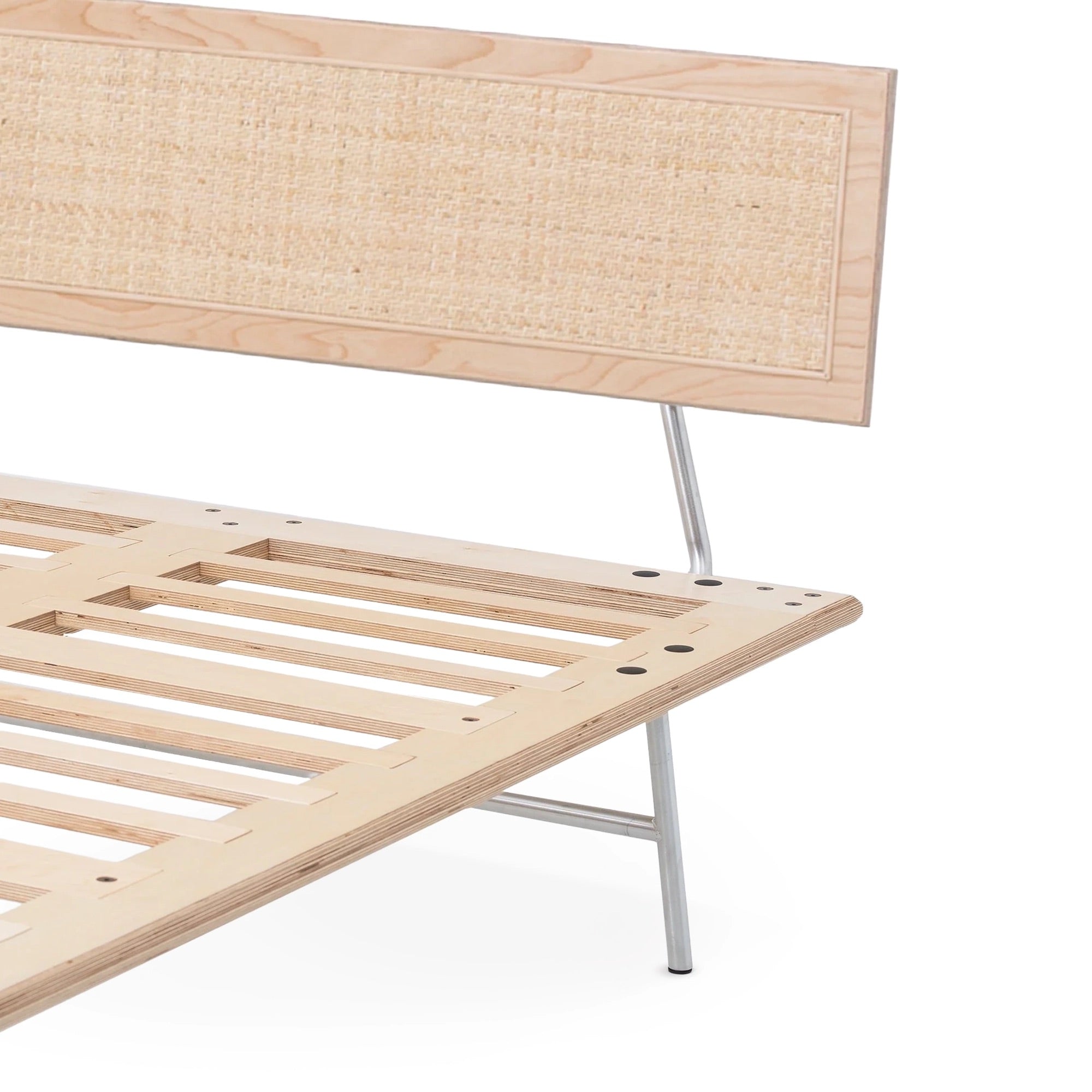 Case Study® Straight Leg Fastback Bed with Cane Headboard