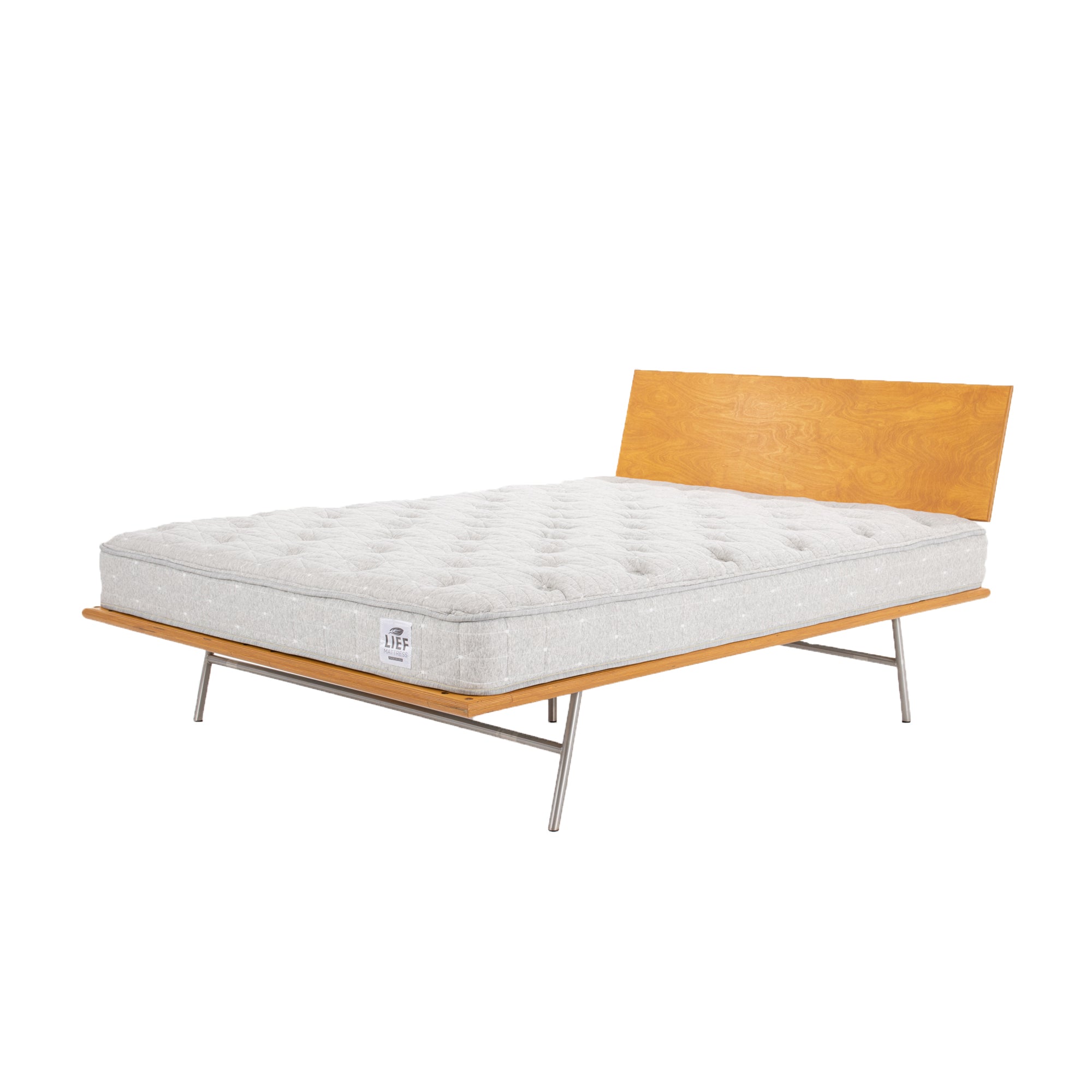 Case Study® 家具ファストバック ベッド、杖ヘッドボード &amp; Leif マットレス バンドル付き