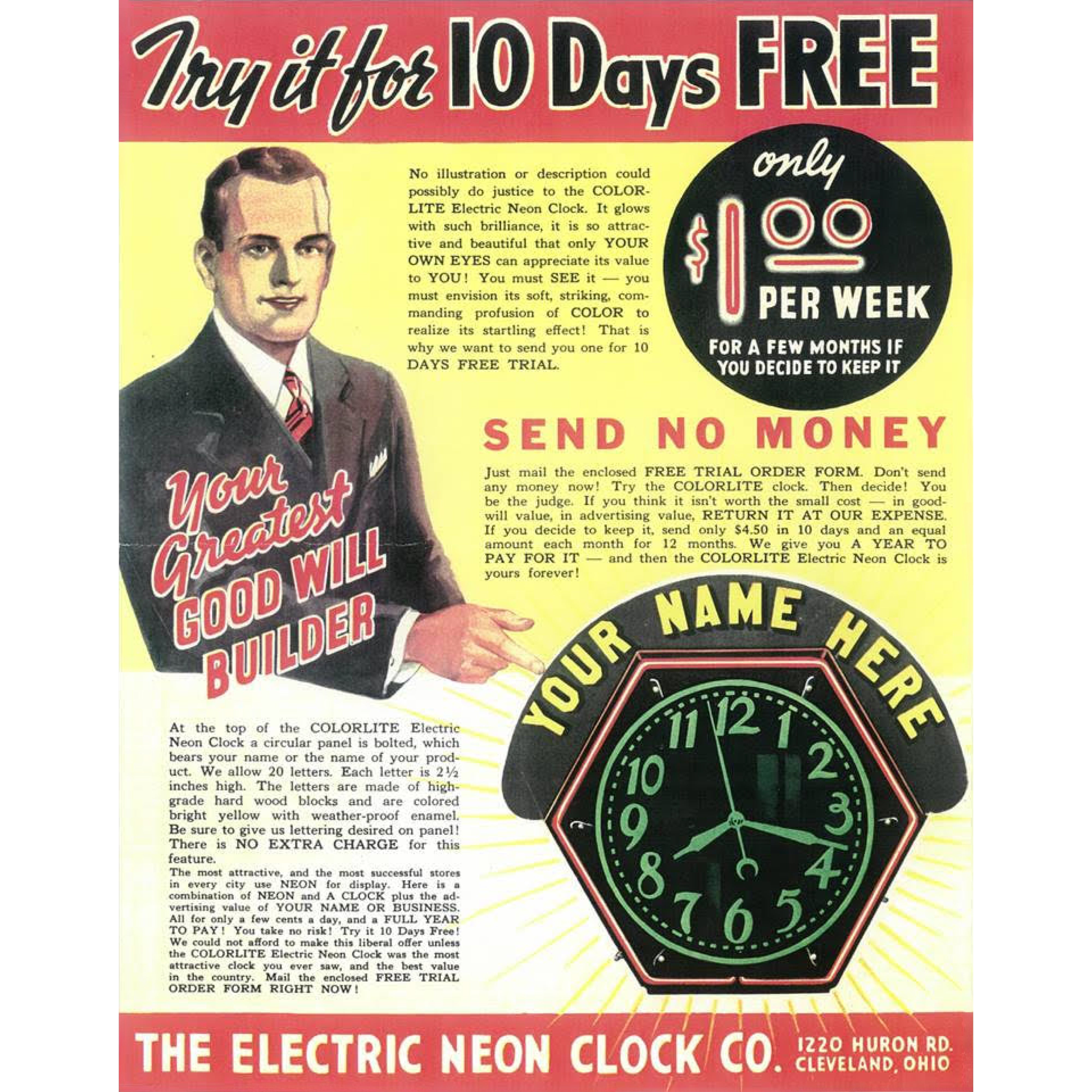 ColorLite Neon Clock