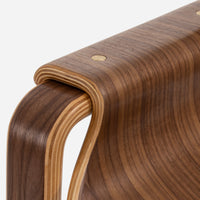 Walnut Veneer - Black Leather