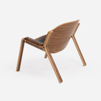 Walnut Veneer - Black Leather