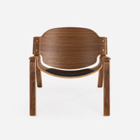 Walnut Veneer - Black Leather