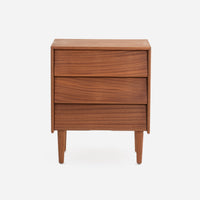 Case Study® Solid Wood Three Drawer Bedside Dresser