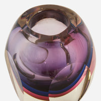 Flavio Poli Faceted Glass Vase