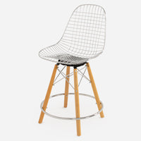 Dowel Counter Swivel - Maple - Chrome Wire