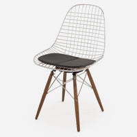 Vinyl: Classic Black Dowel - Walnut - Chrome Wire