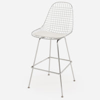 Vinyl: Classic White H Base Bar Stool