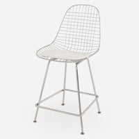 Vinyl: Classic White H Base Counter Stool