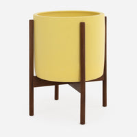 Ceramic Yellow Wood Stand