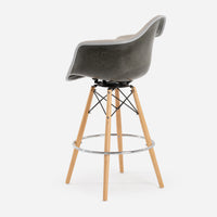 Case Study® Upholstered Armchair Dowel Swivel Bar Stool