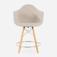 Case Study® Upholstered Armchair Dowel Swivel Counter Stool