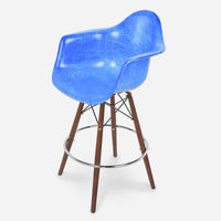 Walnut - Black Wire Royal Blue