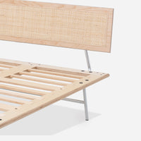 Case Study® Fastback Bed with Cane Headboard and Leif® Mattress Bundle