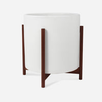 Ceramic White Wood Stand