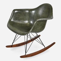Walnut Rocker - Black Wire Army Green