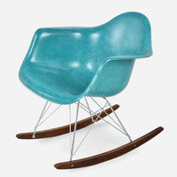 Walnut Rocker - Zinc Wire Peacock