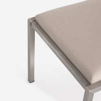 Case Study® Stainless Steel Upholstered Armless Dining Chair