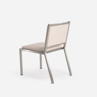 Case Study® Stainless Steel Upholstered Armless Dining Chair
