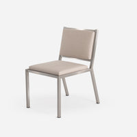 Case Study® Stainless Steel Upholstered Armless Dining Chair