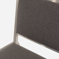 Case Study® Stainless Steel Upholstered Armless Dining Chair