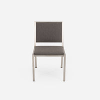 Case Study® Stainless Steel Upholstered Armless Dining Chair