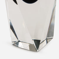 Sommerso Art Glass by Murano Smoke Grey Vase