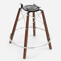 Walnut - Chrome Wire