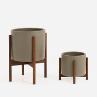 Ceramic Pebble Wood Stand