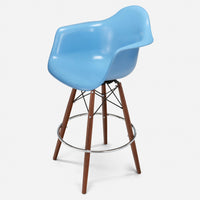 Walnut - Black Wire Baby Blue