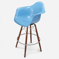 Walnut - Chrome Wire Baby Blue