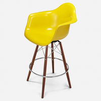 Walnut - Chrome Wire Sunflower Yellow