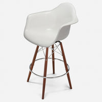 Walnut - Chrome Wire White