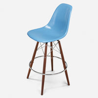 Walnut - Chrome Wire Baby Blue