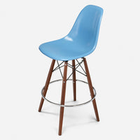 Walnut - Black Wire Baby Blue