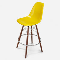 Walnut - Chrome Wire Sunflower Yellow