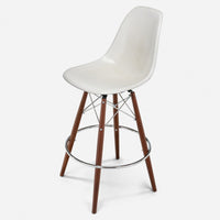 Walnut - Chrome Wire White